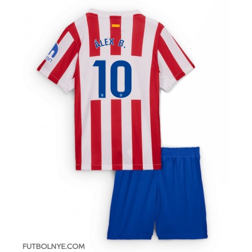 Camiseta Atletico Madrid Alex Baena #10 Primera Equipación para niños 2025-26 manga corta (+ pantalones cortos)